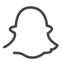 Snapchat, social media Black icon