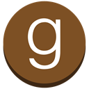 read, round, g, social media, Goodreads SaddleBrown icon