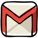 Social, Communication, Message, Letter, Contact, gmail, media, Email AntiqueWhite icon