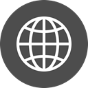 global, globe, international, world, Circle, travel, Language DarkSlateGray icon