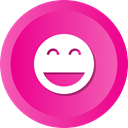 Face, happy, smiley, smile, Emoji DeepPink icon