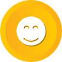 Face, happy, smiley, smile, Emoji Orange icon