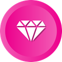 diamond, jewel, gem, Premium, gemstone, brilliant, rhinestone DeepPink icon