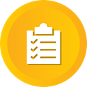 Clipboard, list, todo, inventory, report, Checklist, Tasks Orange icon
