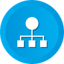 Diagram, team, order, structure, Organization, Hierarchy, Hierarchical DeepSkyBlue icon