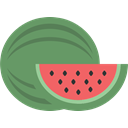 Fruit, watermellon Gray icon