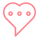 love, Chat, dating, wedding, valentine, Heart Black icon