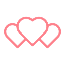 Heart, love, dating, wedding, valentine Black icon