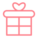 Heart, love, gift, dating, wedding, valentine Black icon