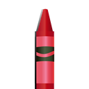 Crayon, red crayon Black icon