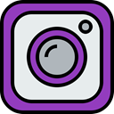 Social, Instagram, media, Logo Lavender icon
