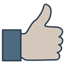 user, Client, thumb up, Quality, satisfied customer Silver icon