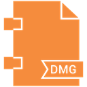 document, File, Format, Page, Extension, dmg Coral icon