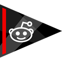 Reddit, Social, media, online Black icon