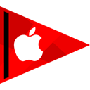 media, Apple, online, Social Red icon
