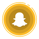 social media icons, Snapchat Goldenrod icon