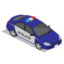 police, Car, vehicle Black icon