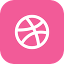Social, Android, dribbble, media, global, App, ios PaleVioletRed icon