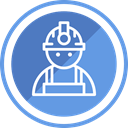 safety, helmet, Protection, Construction, Engineer, Civil CornflowerBlue icon