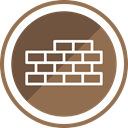 Bricks, Building, wall, Construction Sienna icon