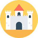 landscape, Castle, fortress, legend, buildings, Fantasy, medieval, Monuments, Constructions, Castles, Folklore, Fairy Tale SandyBrown icon