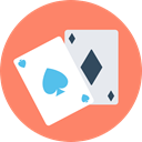 poker, Black jack, gaming, Casino, gambling, entertainment, Ace Of Hearts Salmon icon
