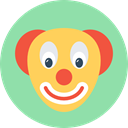 Face, head, interface, funny, Clown, Comedy, entertainment, laughter LightGreen icon