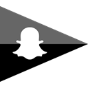 media, flag, Logo, Social, Company, Brand, Snapchat Black icon