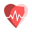 Beat, heartbeat, Heart, health, healthcare Black icon