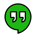 Social, Hangouts, chatting, media, Service, google LimeGreen icon