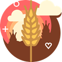 field, Farm, Wheat, Bakery, Rye, yumminky, ranching SaddleBrown icon
