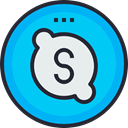 social icon, media, network, Logo, Skype, Social DeepSkyBlue icon
