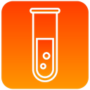 test, tube, scientific, lab OrangeRed icon