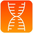 scientific, structure, dna OrangeRed icon