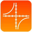 graph, scientific, axis OrangeRed icon