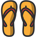 Holidays, summer, slippers, Beach DarkSlateGray icon