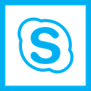 media, Skype, square, High Quality, social media, Social, Colored DeepSkyBlue icon