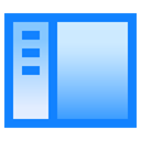menu, Left, window, interface, sidebar DodgerBlue icon