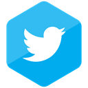 Social, Colored, Hexagon, High Quality, media, twitter, social media DeepSkyBlue icon