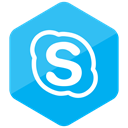 High Quality, media, Skype, social media, Social, Colored, Hexagon DeepSkyBlue icon