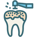 Dentistry, Teeth Cleaning, oral hygiene, Dentist, tooth, dental, Decayed tooth SeaGreen icon