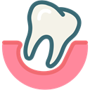 dental, Dentistry, dental treatment, Dentist, medical, tooth, loose tooth LightCoral icon