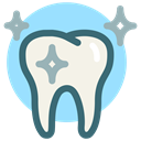 Dentist, Clean, Bright, tooth, dental, Dental Care, white tooth LightSkyBlue icon