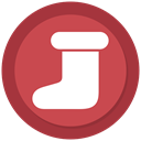 christmas, socks, new year IndianRed icon