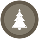 Tree, christmas, new year, Christmas tree Gray icon