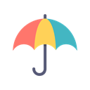 Umbrella, sun, Protection, Rain, summer Black icon