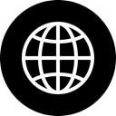 global, globe, international, world, Circle, travel, Language Black icon