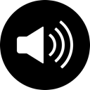 music, sound, speaker, volume, Audio, Circle Black icon