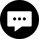 chatting, Message, Comment, Chat, Circle, Messaging Black icon