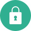 green, Lock, secure, security, Safe, Circle, privacy LightSeaGreen icon